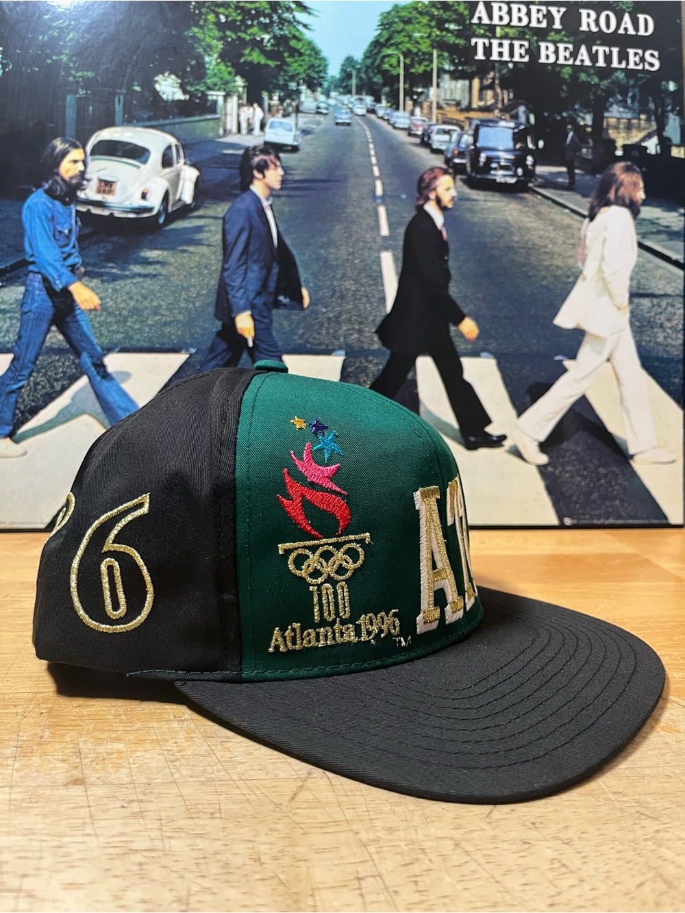 Vintage Atlanta 1996 Olympics Colour block snapback baseball hat rare one size